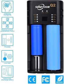 img 1 attached to 🔋 SUNLYTOUR 22650 20700 18650 Battery Charger: Dual USB Charger for Various Battery Types - NiMH, Ni-Cd & More!