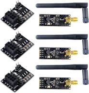 📡 makerfocus 3pcs nrf24l01+pa+lna wireless transceiver module with antenna - 2.4g 1100m range for arduino, including 3pcs nrf24l01+ breakout adapters with 3.3v regulator logo