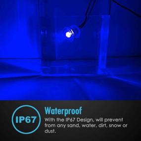img 1 attached to 🌊 TCTAuto Waterproof Lights: Premium IP68 Submersible 12V Blue Thru Hull Lights for Boats Livewell Baittank - Pack of 4