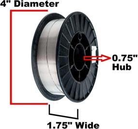 img 2 attached to 🔥 Gasless Flux Core Mild Steel MIG Welding Wire - E71T-GS .035" (0.9 mm) - 2 Lbs Spool