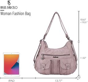 img 3 attached to Angel Barcelo Multifunctional Shoulder Crossbody Women's Handbags & Wallets in Hobo Bags