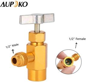 img 1 attached to 🚗 Aupoko R134A AC Refrigerant Bottle Opener Dispenser Valve, R134A Can Tap with 1/2’’ Acme Male and 1/2’’ Female Thread, Perfect for Charging Automotive Air Conditioning Systems