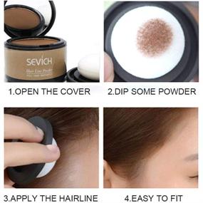 img 3 attached to 👩 Sevich Instant Hair Shadow - Quick Cover Grey Hair Root Concealer with Puff Touch, 4g Dark Brown