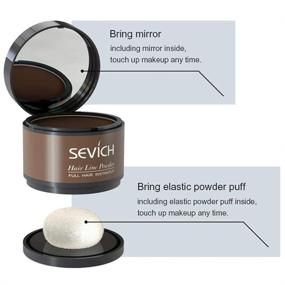 img 2 attached to 👩 Sevich Instant Hair Shadow - Quick Cover Grey Hair Root Concealer with Puff Touch, 4g Dark Brown