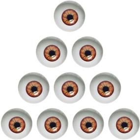 img 3 attached to 👀 50 Pairs of 6mm Glass Eyes for Art Dolls, Sculptures, Masks, Fursuits, Taxidermy, Jewelry Making - Flatback Option