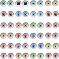 👀 50 pairs of 6mm glass eyes for art dolls, sculptures, masks, fursuits, taxidermy, jewelry making - flatback option logo
