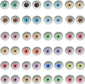img 4 attached to 👀 50 Pairs of 6mm Glass Eyes for Art Dolls, Sculptures, Masks, Fursuits, Taxidermy, Jewelry Making - Flatback Option