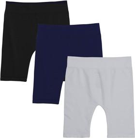 img 3 attached to Playful and Versatile: KIDPIK 3-Pack Seamless Bike Shorts for Girls - Comfortable and Stylish Fit for Endless Adventures