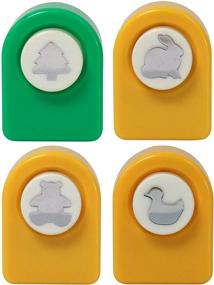 img 2 attached to Marvel Education Paper Punch 4-Pack: Duck, Rabbit, Bear, and Tree - Whimsical Shapes for Crafters