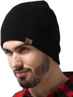 tough headwear ribbed beanie stretchy outdoor recreation and climbing logo