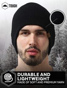 img 3 attached to Tough Headwear Ribbed Beanie Stretchy Outdoor Recreation and Climbing