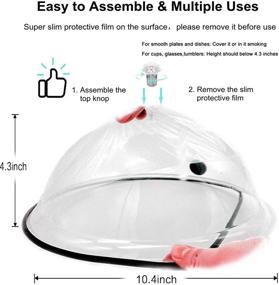 img 3 attached to 🔥 TMKEFFC Smoking Cloche Dome Cover: Ultimate Lid for Plate, Bowl, and Glass Smoking with Smoker Gun Infuser - Premium Smoke Infusion Accessory