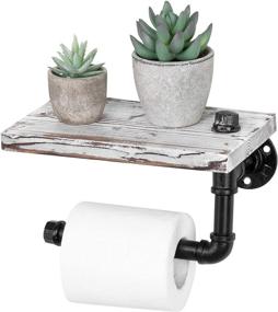 img 4 attached to 🚽 MyGift Whitewashed Design Toilet Wall Mount