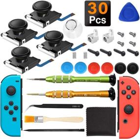 img 4 attached to iiwey 4-Pack Replacement Joystick for Nintendo Switch Joy-Con - 3D Analog Thumb Stick, Includes 2 Pack Metal Latch and Y1.5 Original Screwdrivers, Fixes Drift - Replacement for Switch Joycon Joystick