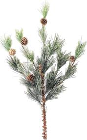 img 1 attached to CraftMore Smokey Pine Pick Set of 6 - Enhance Your Christmas Décor with Versatility and Elegance