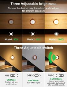 img 1 attached to 💡 Versatile Rechargeable Indoor Motion Sensor Light: LED Puck Lights for Cabinets, Wardrobes, and More!