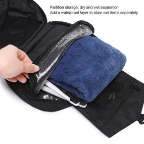 img 1 attached to 🧳 NATUREHIKE Water-resistant Travel Toiletry Bag with Hanging Hook: Makeup Cosmetic Organizer for Travel