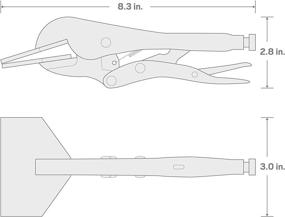 img 1 attached to TEKTON 8 Inch Sheet Metal Clamp/ Bender Tool - 3855