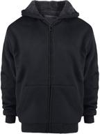 🧥 sherpa hoodie fleece sleeve sweatshirts: stylish boys' clothing for cozy comfort logo