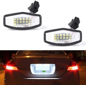 img 4 attached to GemPro LED License Plate Light Lamp Assembly for Honda Civic Accord Sedan Odyssey Pilot, Acura TSX MDX TL RDX RL ILX - Bright Xenon White LEDs