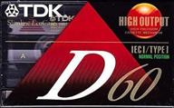 tdk d60 60-minute cassettes: 5-pack - superior sound quality and long-lasting durability logo