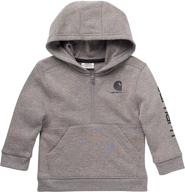 👕 carhartt zipneck sweatshirt charcoal heather: trendy boys' clothing with unmatched comfort logo