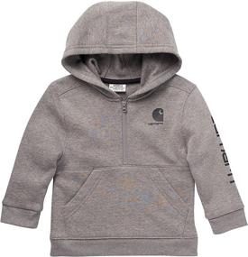 img 1 attached to Свитшот Carhartt с молнией Цвет угольной эвкалипты: модная одежда для мальчиков с непревзойденным комфортом.