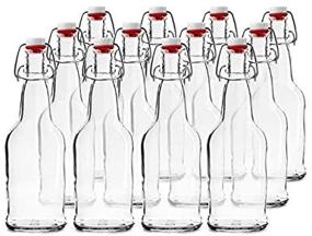 img 4 attached to CASE OF 12 - 16 oz. EZ Cap Beer Bottles - CLEAR: Premium Solution for Brewing Enthusiasts!