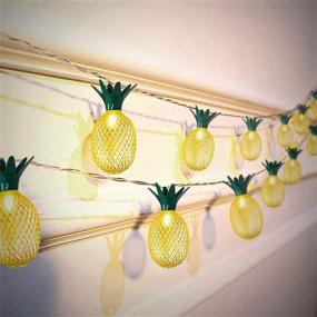 img 4 attached to 🍍 2 Packs of 20ft 20 LED Pineapple Fairy String Lights - Battery Operated, Warm White, for Party Birthday Wedding Halloween Christmas Home Bedroom Decoration - WISHWILL