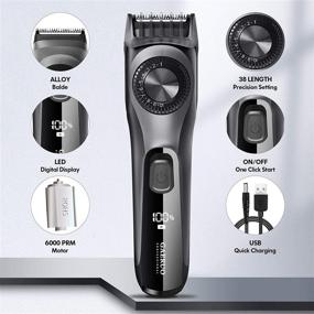 img 2 attached to 🧔 GAERUO All in 1 Adjustable Men's Beard Trimmer & Hair Clippers: Cordless Hair Cutting Kit with 38 Length Settings for Home Use - Rechargeable, Perfect for Body Hair, Mustache, and More