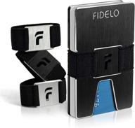 💼 fidelo minimalist wallet for men - rfid blocking men's wallet/card holder/money organizer logo