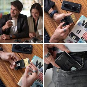 img 2 attached to 💼 FIDELO Minimalist Wallet for Men - RFID Blocking Men's Wallet/Card Holder/Money Organizer