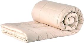 img 4 attached to 🛌 King Size Ivory Organic Merino Wool Comforter - Sleep & Beyond 102x90-Inch