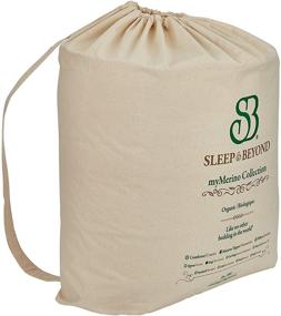 img 1 attached to 🛌 King Size Ivory Organic Merino Wool Comforter - Sleep & Beyond 102x90-Inch