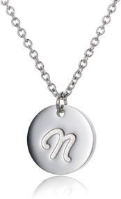 img 1 attached to 📿 HUAN XUN Initial Necklace for Women - Best Friend Necklaces, Stainless Steel, 18 Inches