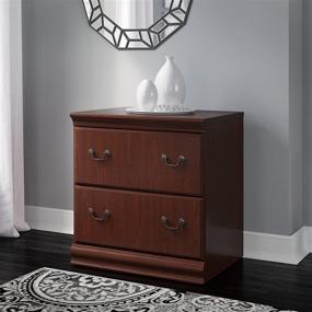 img 3 attached to 📁 Bush Furniture Birmingham Lateral File Cabinet: Harvest Cherry Elegance for Organized Office Spaces