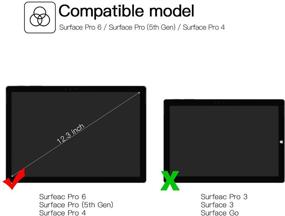 img 2 attached to 🔒 (2 пакета) Защитное стекло Adeway для экрана Surface Pro 6/5/4 (12,3 дюйма) - Премиальное чистое HD, высокая отзывчивость, устойчивость к царапинам, защитный слой против стекла