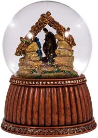 img 2 attached to Enchanting Nativity Snow Globe - 5.5 🌟 x 4 Resin Tabletop Decoration with Natural Brown Tones
