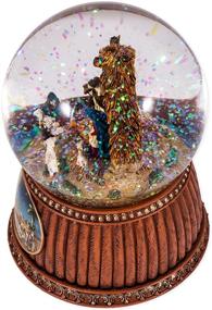 img 3 attached to Enchanting Nativity Snow Globe - 5.5 🌟 x 4 Resin Tabletop Decoration with Natural Brown Tones