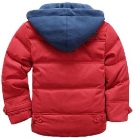 img 3 attached to 🧥 Valentina Kids Winter Thicken Hooded Jacket - Warm Quilted Coat for Boys & Girls, Casual Outdoor & Cute - Autumn/Spring