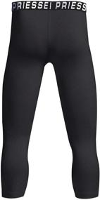 img 1 attached to 🏀 PRIESSEI Boys Compression Pants Leggings: Youth Basketball Tights for Quick Dry Athletic Performance