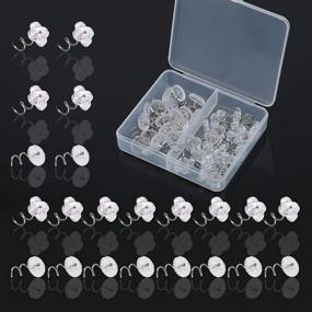 img 4 attached to 📌 LUNARM 40 PCS Clear Heads Twist Pins, Stylish Bedskirt Pins for Upholstery, Slipcovers, and Bedskirts Decoration - with Storage Box