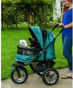 img 3 attached to 🐾 Effortless Mobility for Pets: Discover the Pet Gear NO-Zip Double Pet Stroller