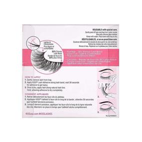 img 2 attached to 💋 KISS Lash Couture LuXtensions Collection False Eyelashes: Super Slim Band, Real Lash Extension Fibers, Reusable - Classic Style, Contact Lens Friendly - 1 Pair