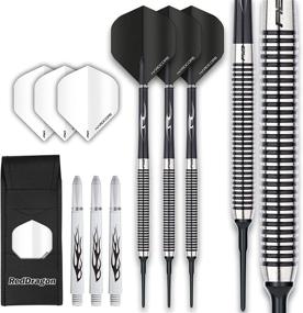 img 4 attached to 🎯 Pegasus Soft Tip Darts Set - Choice of 18g or 20g - Stylish Black and Red Dragon Stems with Sleek Black Flights