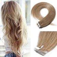 extensions blonde straight seamless invisible hair care logo