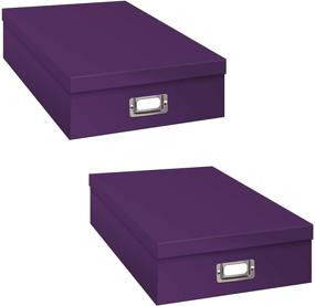 img 2 attached to 📦 Pioneer Scrapbook Storage Box, Set of 2, Purple, 3.75&#34; x 13&#34; x 14.75&#34; - Ideal for Storing Scrapbooks, Paper, and Supplies