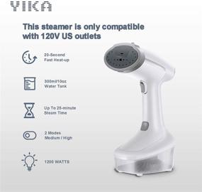 img 3 attached to 👕 YIKA Clothes Steamer: Hand-Held Ceramic-Coated Iron Head, Portable with 300ml Water Tank for Travel, 30s Heat Up, All Fabrics