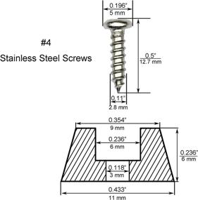 img 3 attached to 🔘 50 Pack of Small Round Rubber Feet with Screws - Ideal for Cutting Boards & Furniture