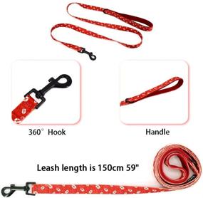 img 2 attached to 🐾 Durable Nylon Dog Training Leash with Padded Handle - Strong 5ft Long Leash for Walking and Training Small Medium Large Dogs